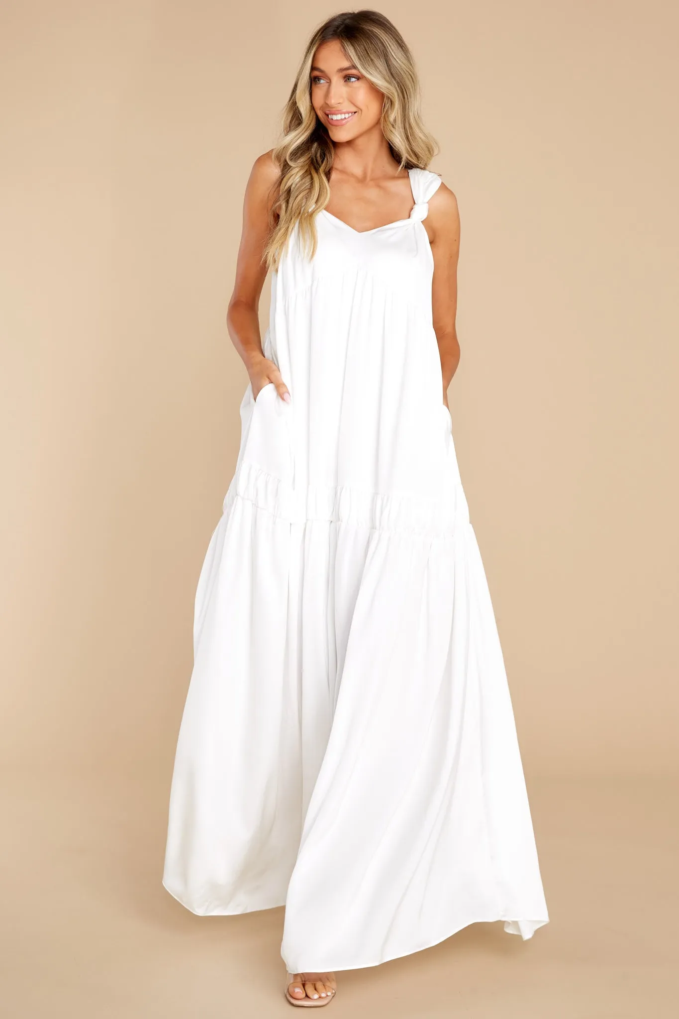 The Way She Moves Ivory Maxi Dress