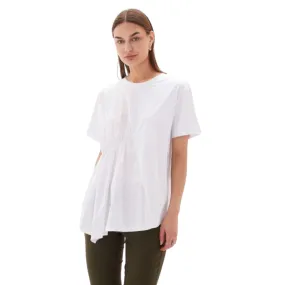 Tirelli Asymmetric Ruched Cotton Tunic