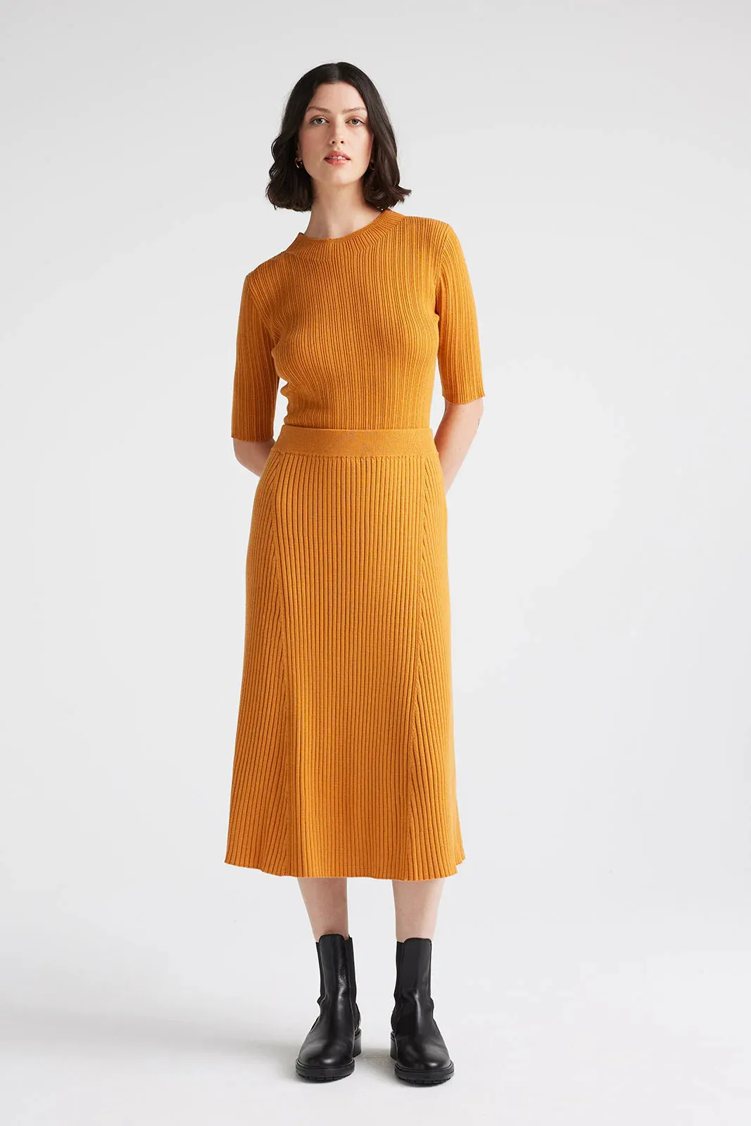 Toorallie Flared Rib Skirt