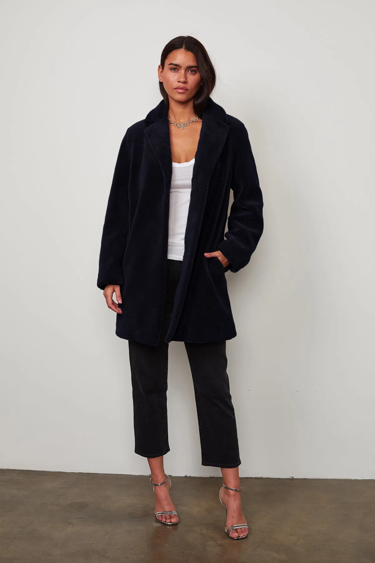 TRISHELLE LUX SHERPA OVERSIZED COAT