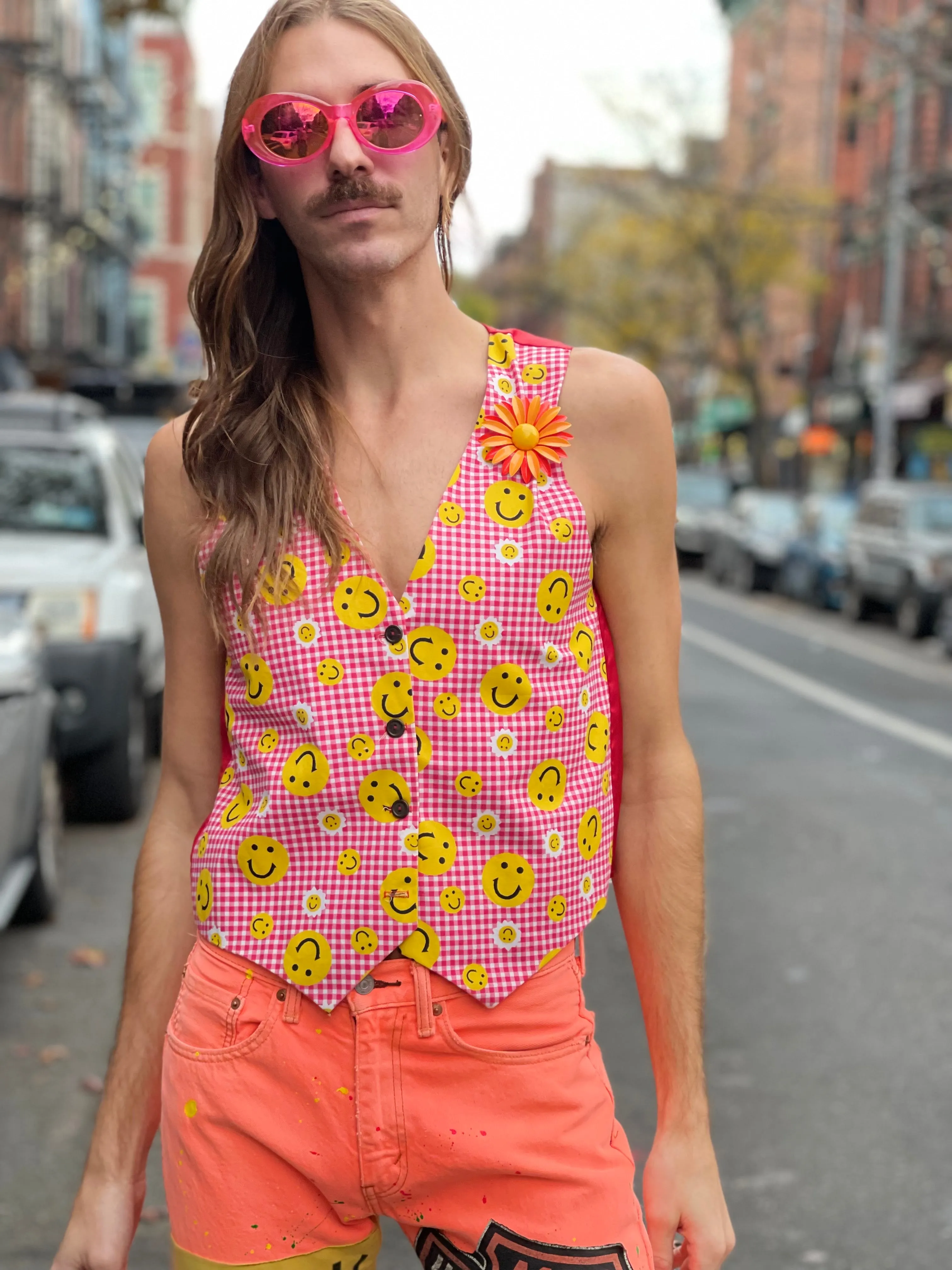 Vintage 90s Smiley Vest