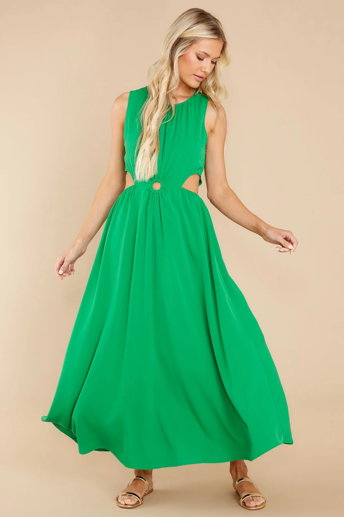 Wander With Me Green Maxi Dress