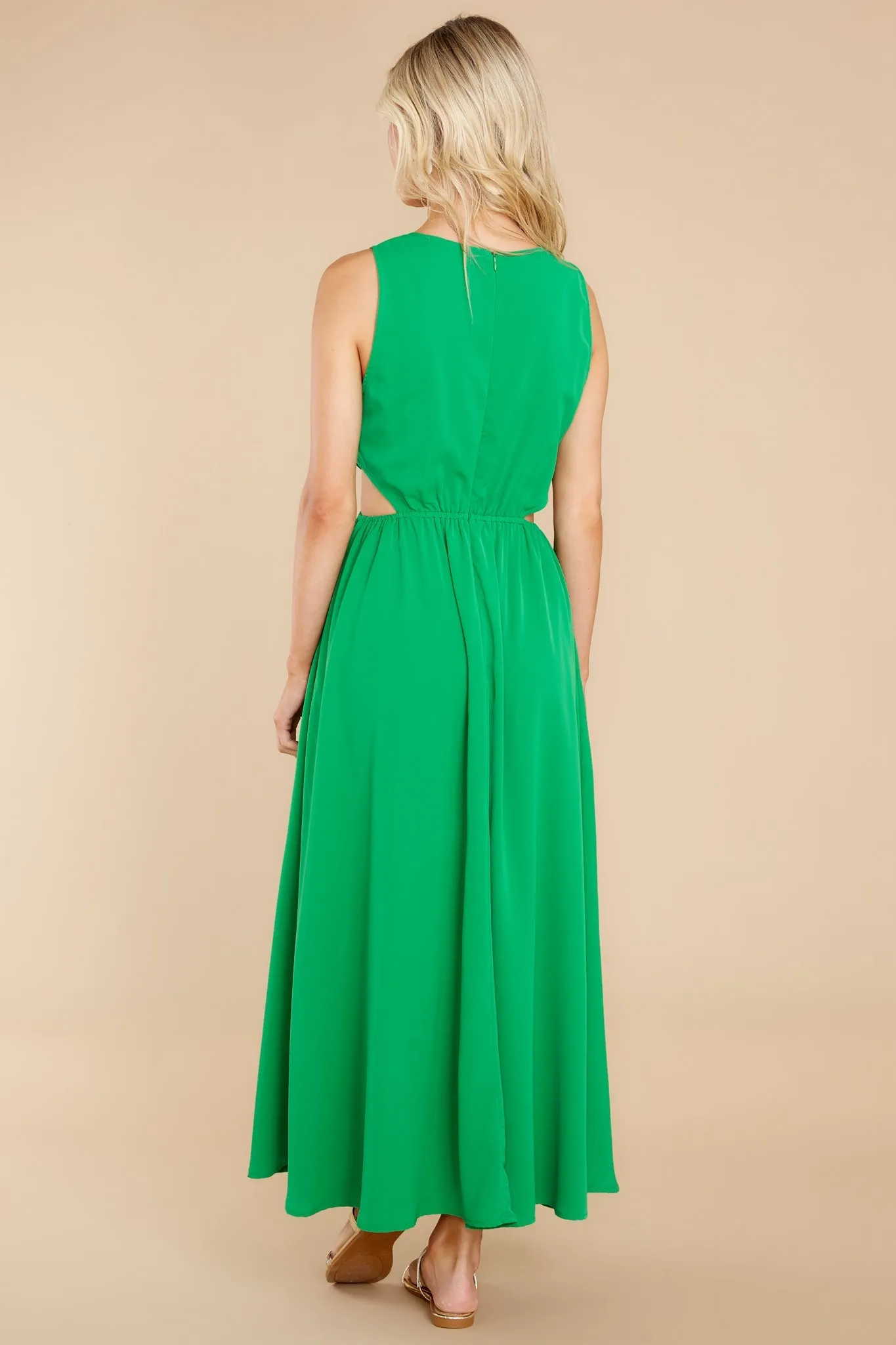 Wander With Me Green Maxi Dress