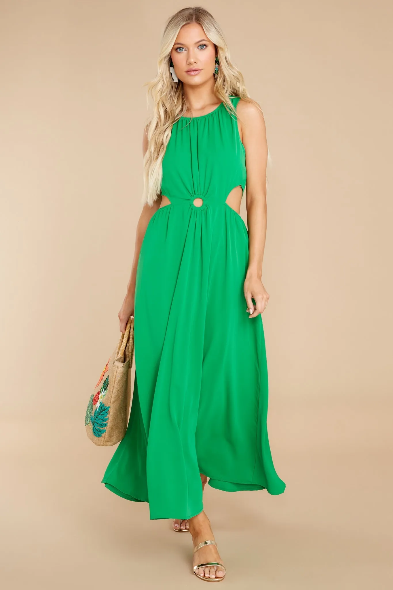 Wander With Me Green Maxi Dress