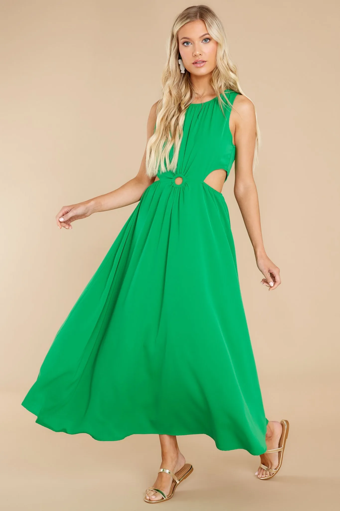 Wander With Me Green Maxi Dress