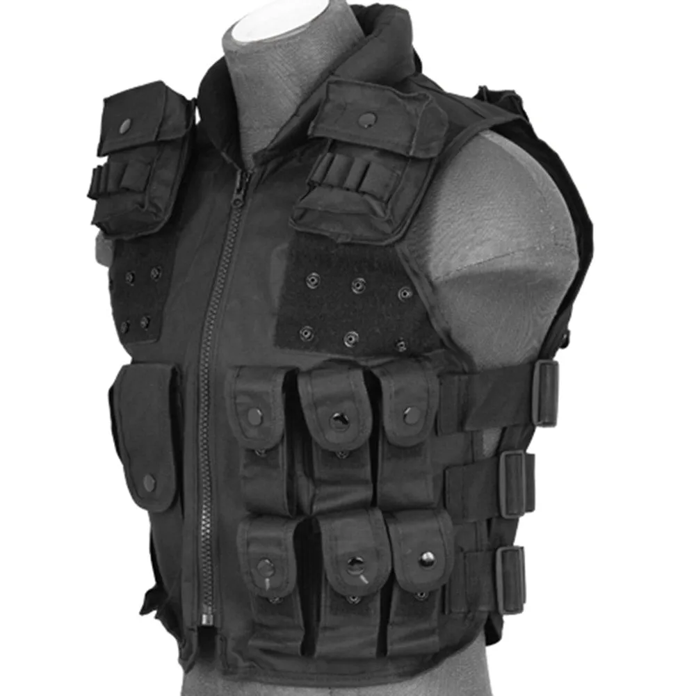 WELL Fire Police SWAT Tactical Airsoft Vest Replica w/ Patches