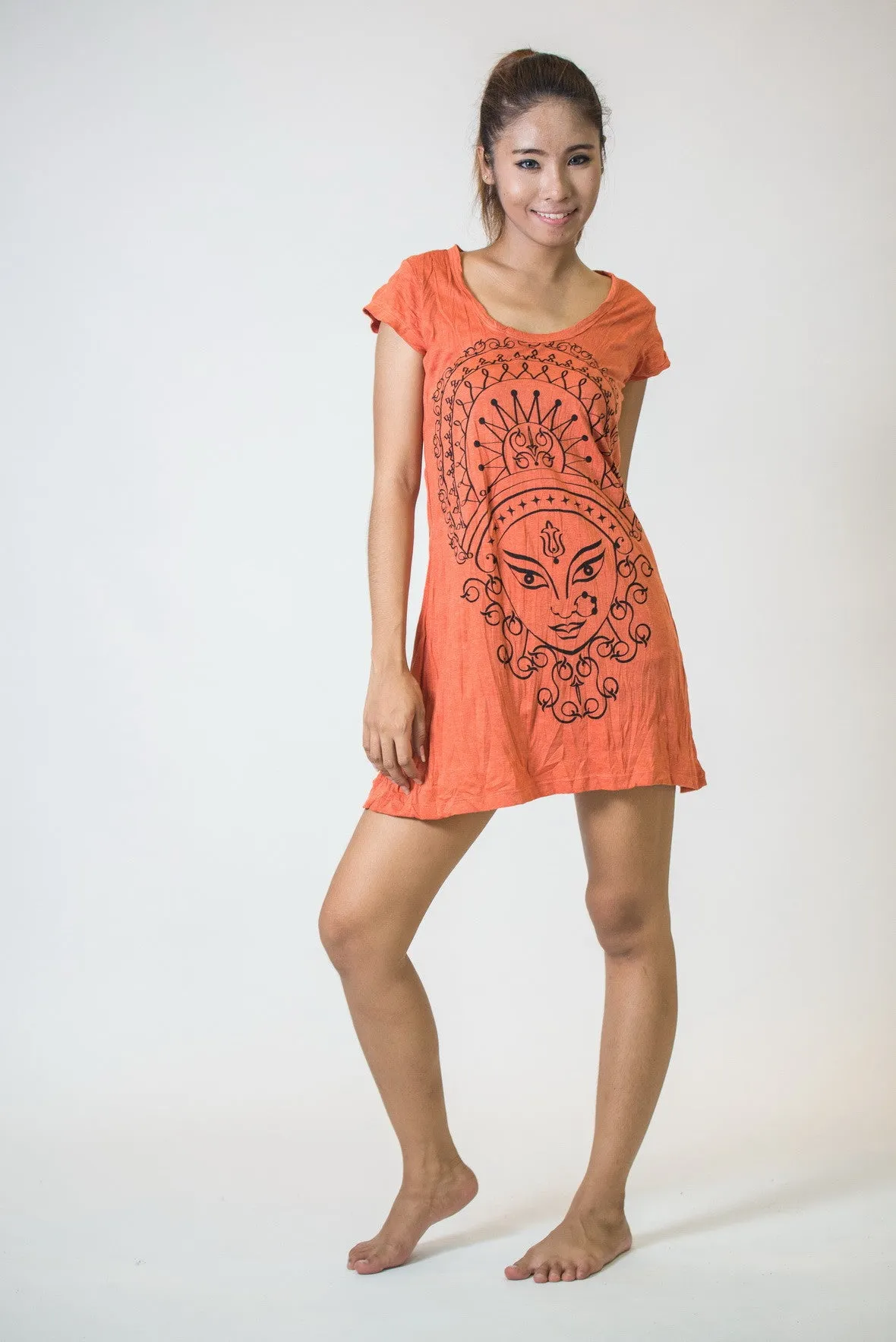 Womens Durga Dress in Orange