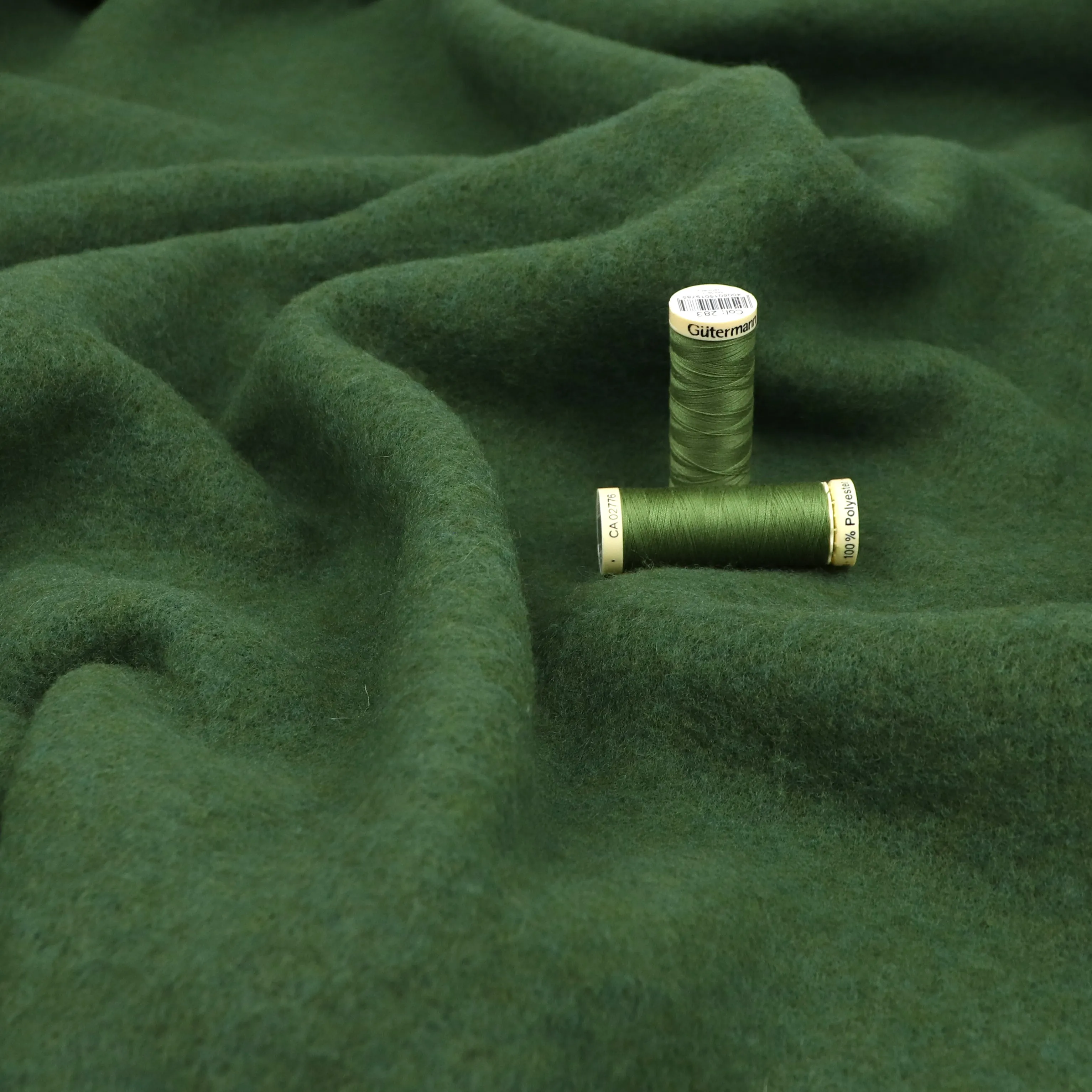 Wool Fleece - Green - END OF BOLT 32cm