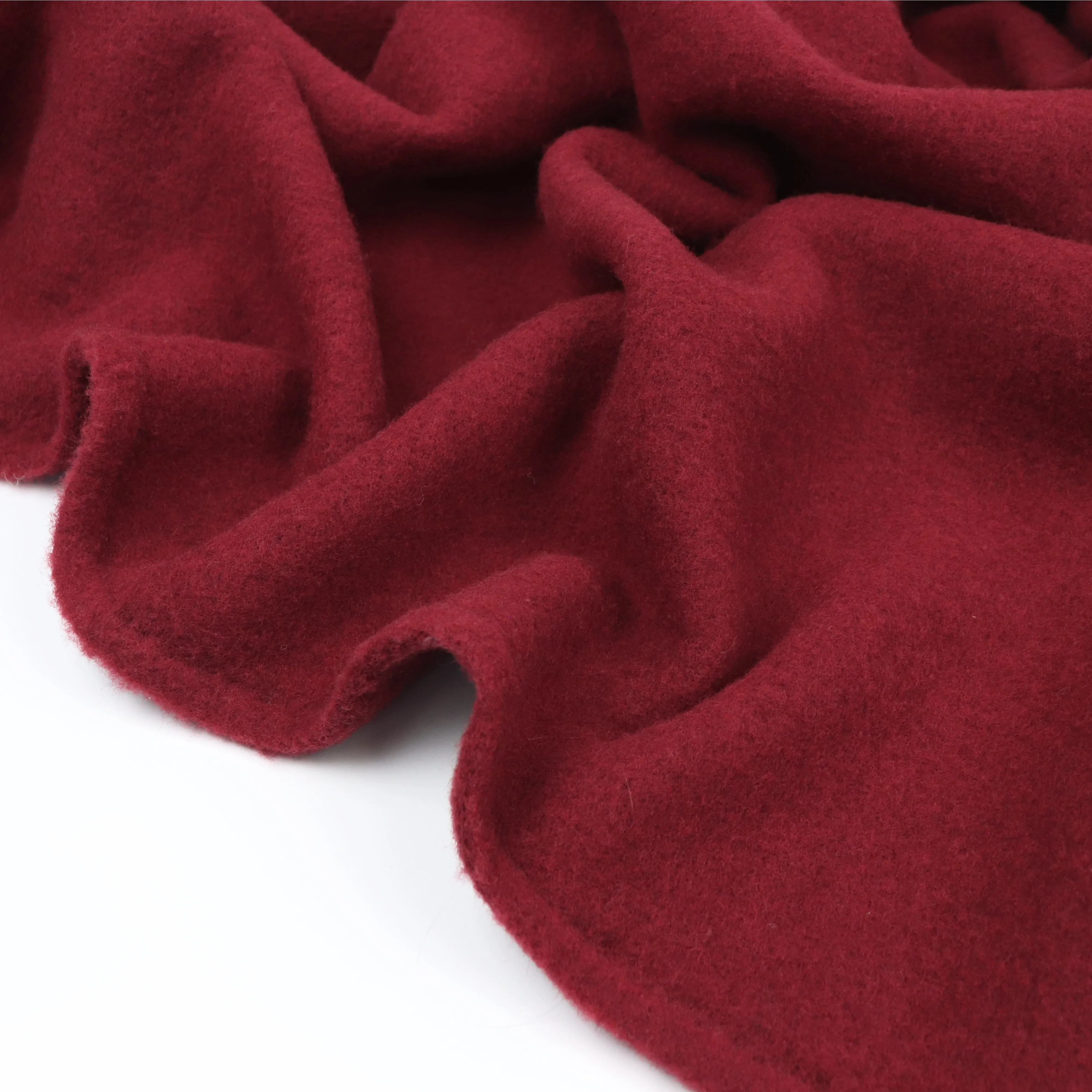 Wool Fleece - Red - END OF BOLT 25cm