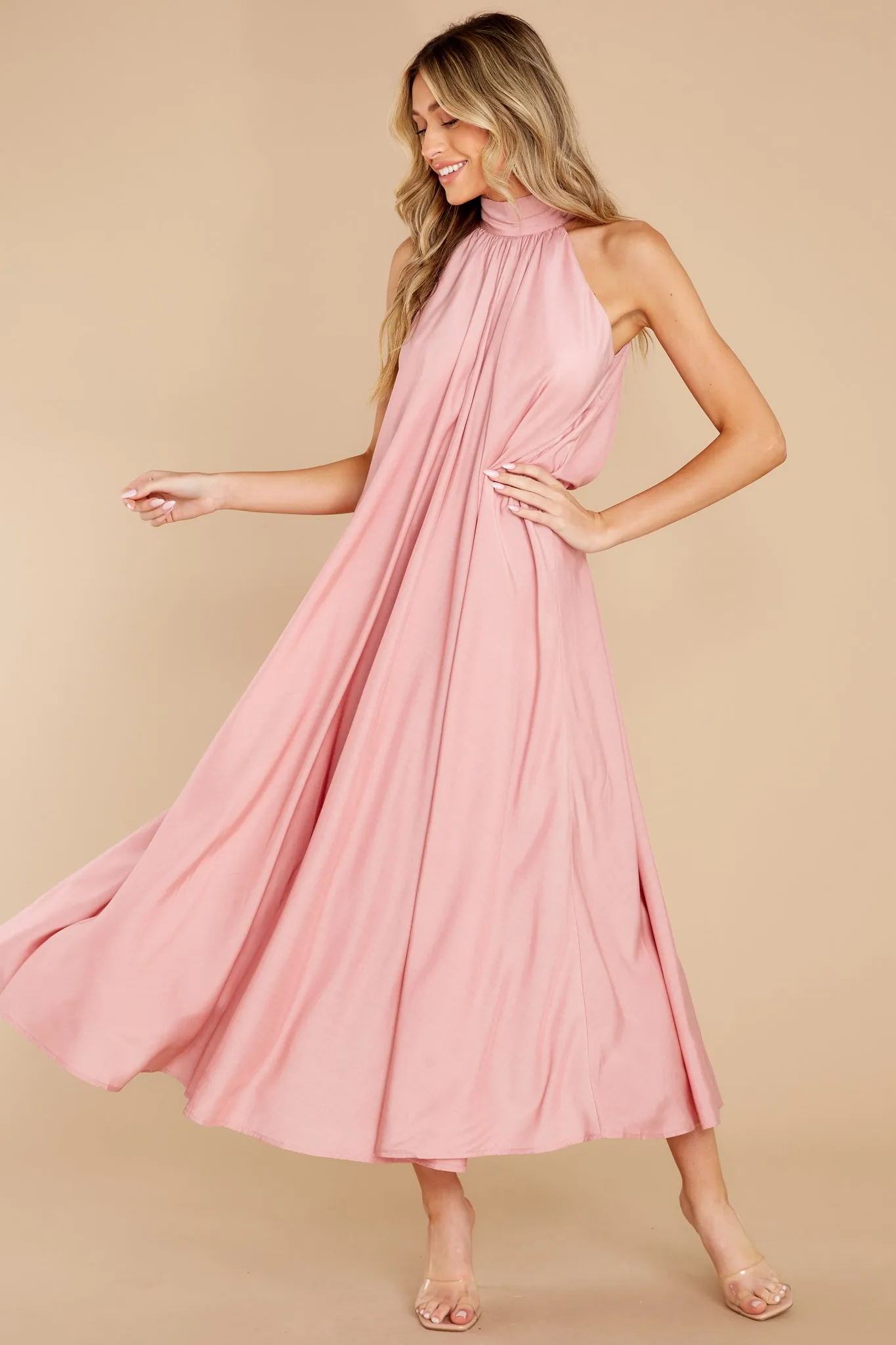 Worth Every Penny Rose Pink Maxi Dress