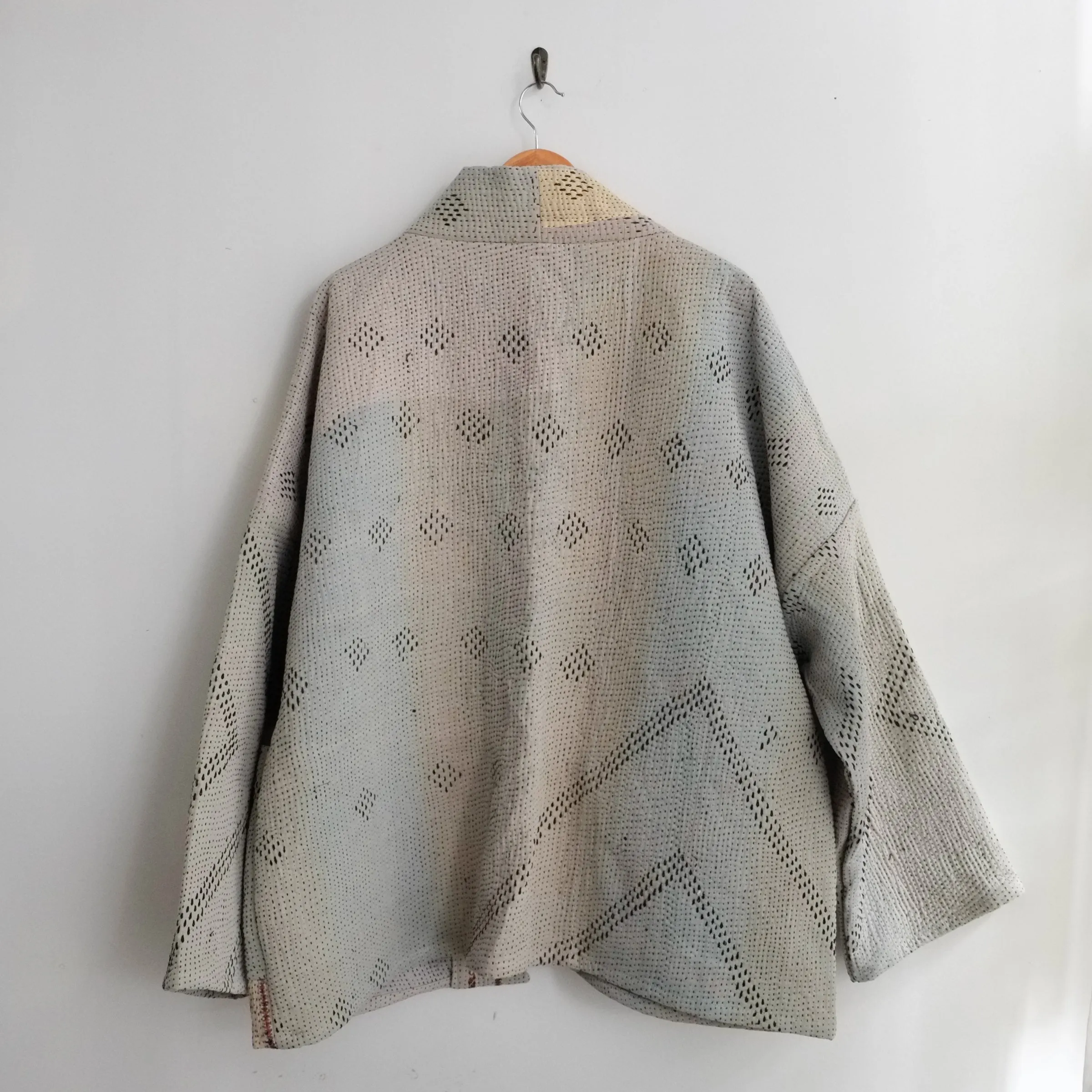 XXL Pale Blue Grey with Black Embroidery Anoushka Jacket LM159